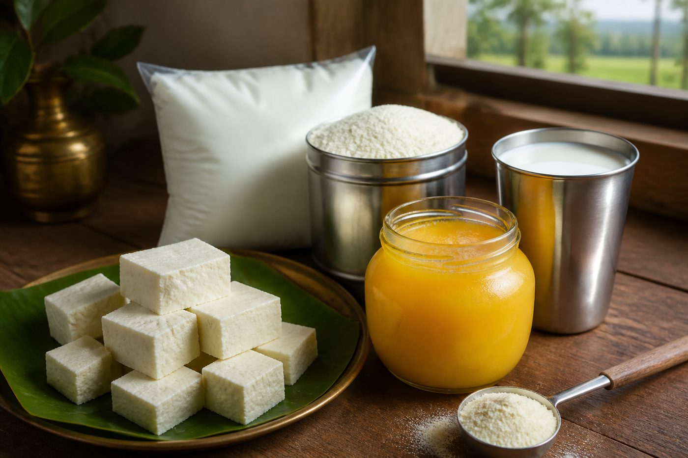 Milk powder processed at Velavan Cow Farm
