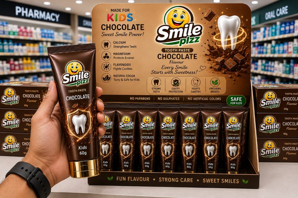 Smile plzz Chocolate flavour toothpaste for kids 60g