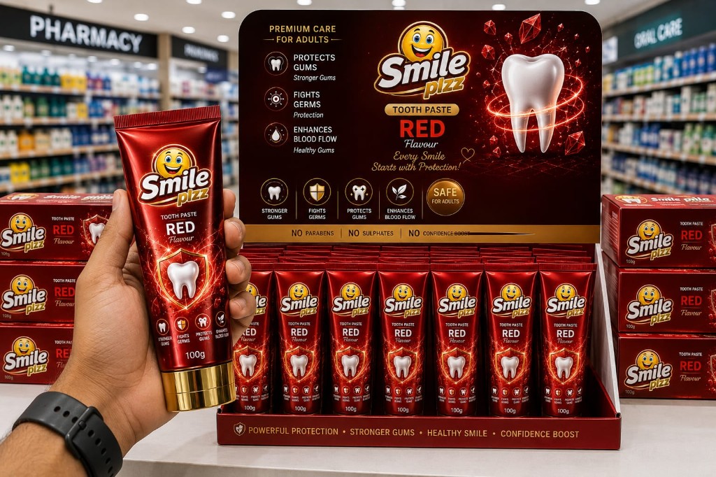 Smile plzz RED flavour toothpaste for gum protection 100g