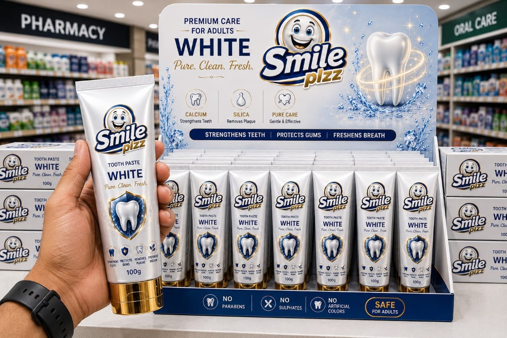 Smile plzz WHITE toothpaste 100g for adults